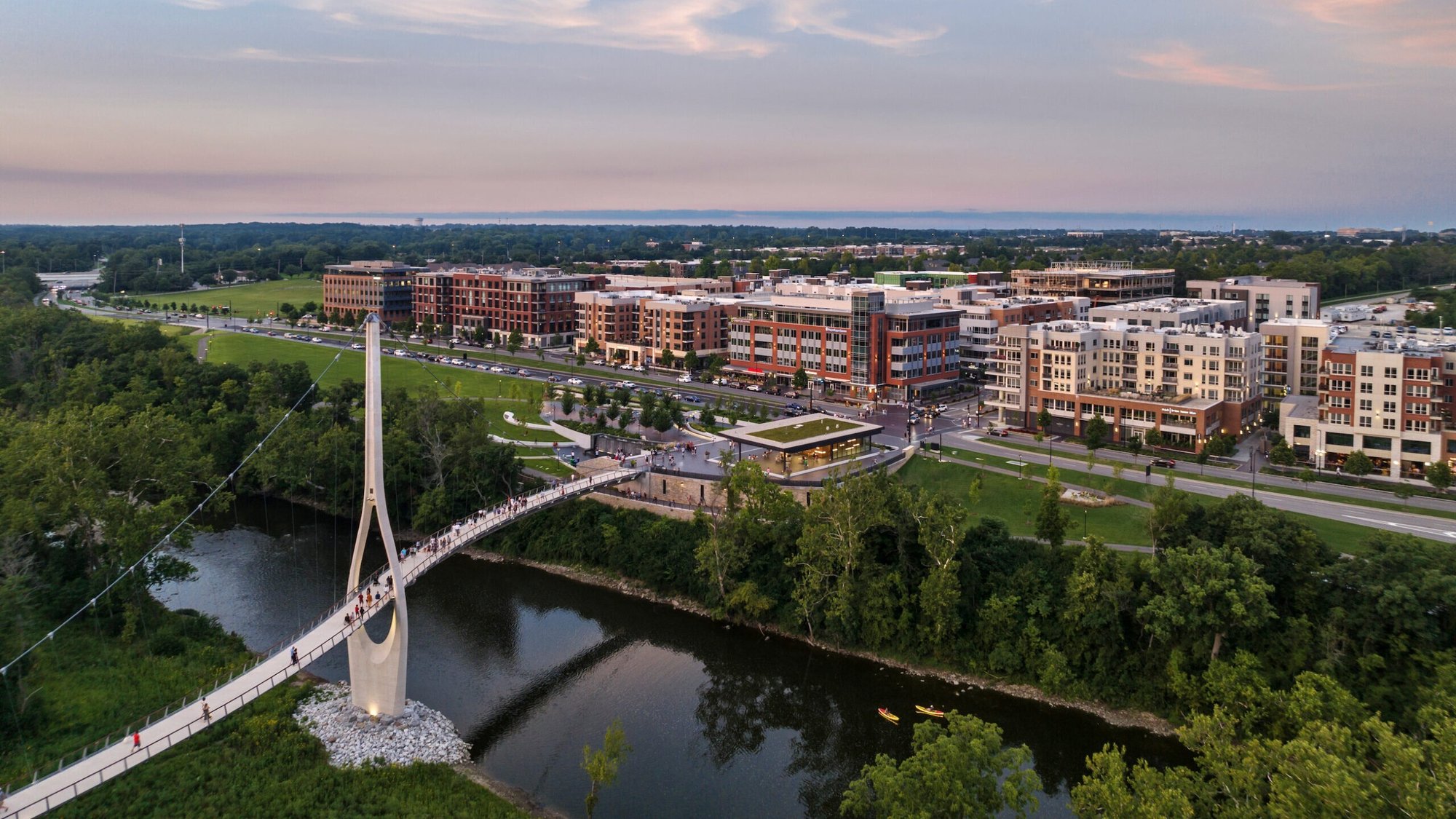 Scioto River at Bridge Park
